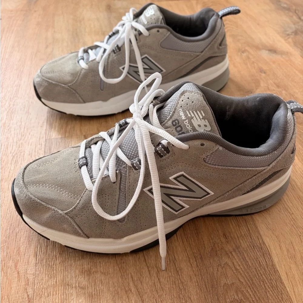 New Balance 608 Gray Athletic Sneakers size 8.5 with soft and supportive insert